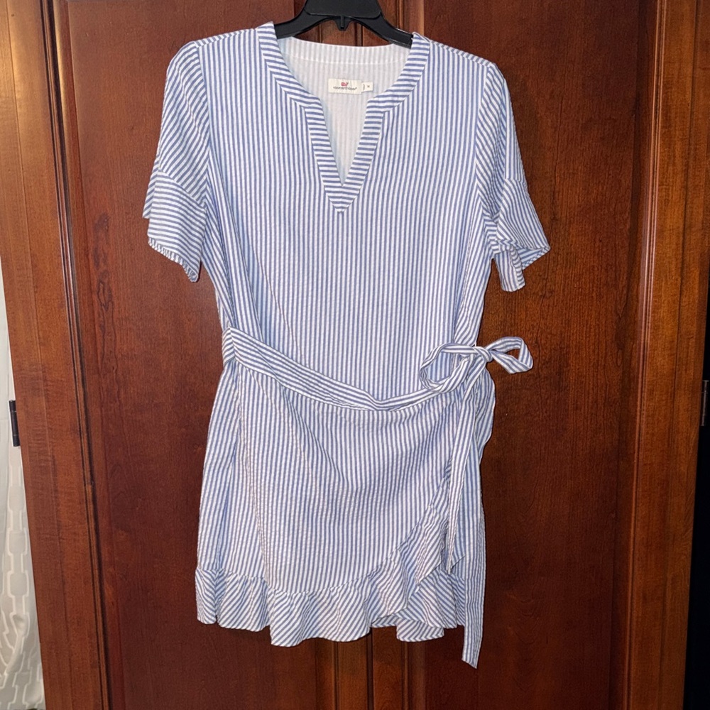 Vineyard Vines Seersucker Wrap Dress